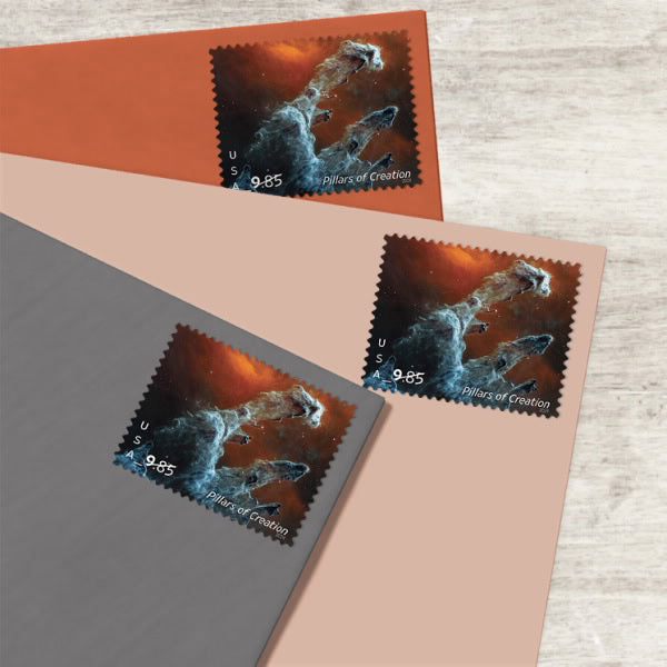 NOT Forever Stamp – Priority Mail Express Stamps 2023 Pillars of Creation – Deep Space, $9.85 Postage