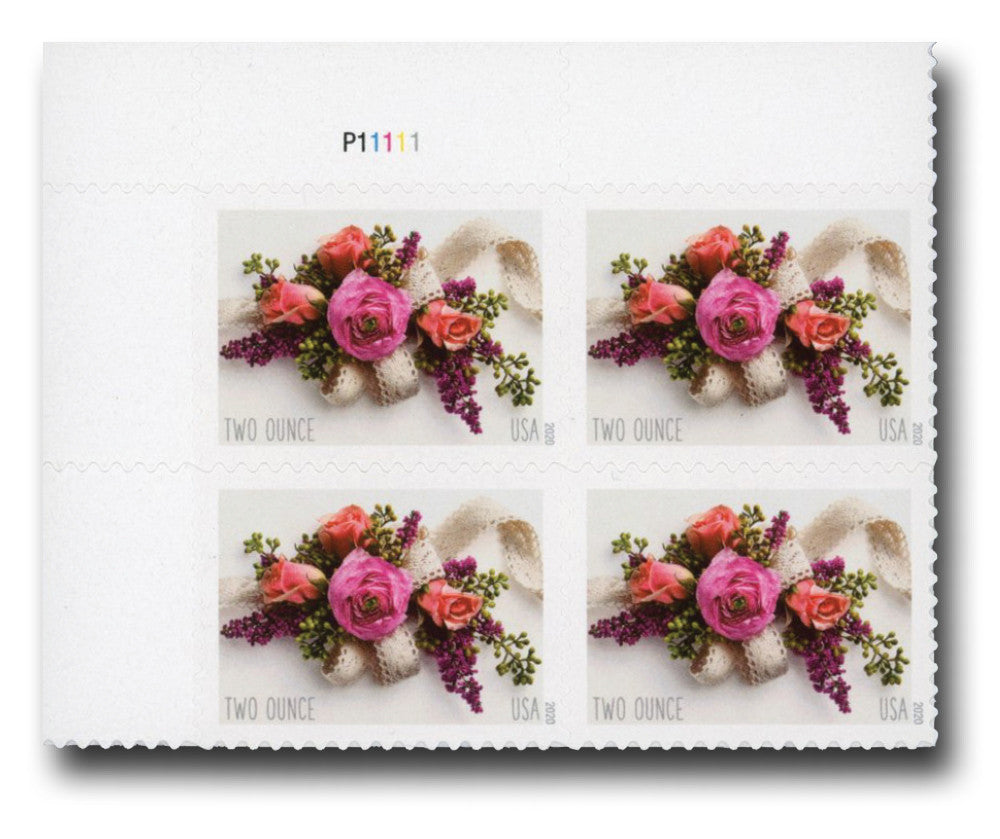 NOT Forever Stamp-Two-Ounce Stamps 2020 Garden Corsage – Wedding Mail, First-Class Rate