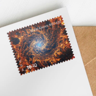 NOT Forever Stamp-$10.10 Stamps 2025 Spiral Galaxy NGC 628 – Astronomy Collection, Priority Mail Express Rate