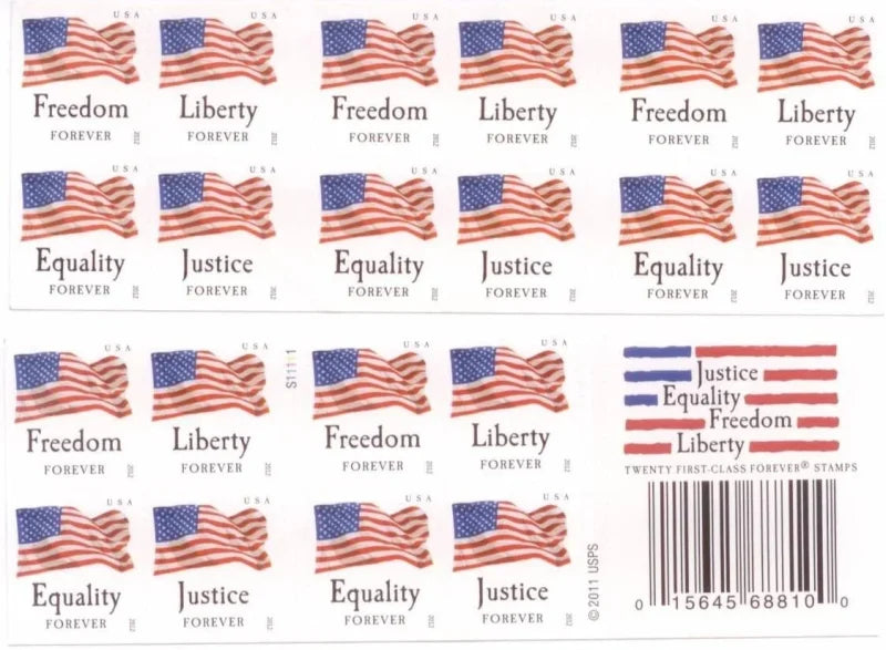Forever Stamps 2012 Four Flags – Patriotic Symbol, First-Class Postage