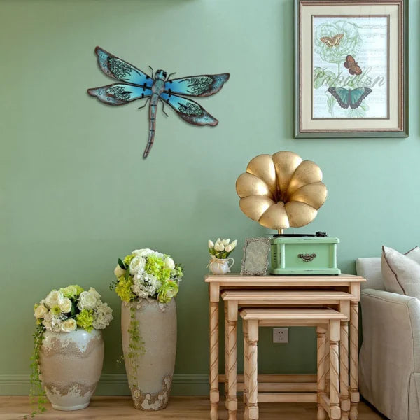Large dragonfly wall decor-rustic dragonfly metal wall art