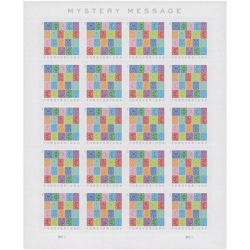 Forever Stamps 2021 Mystery Message – Fun Greeting Design, First-Class Postage