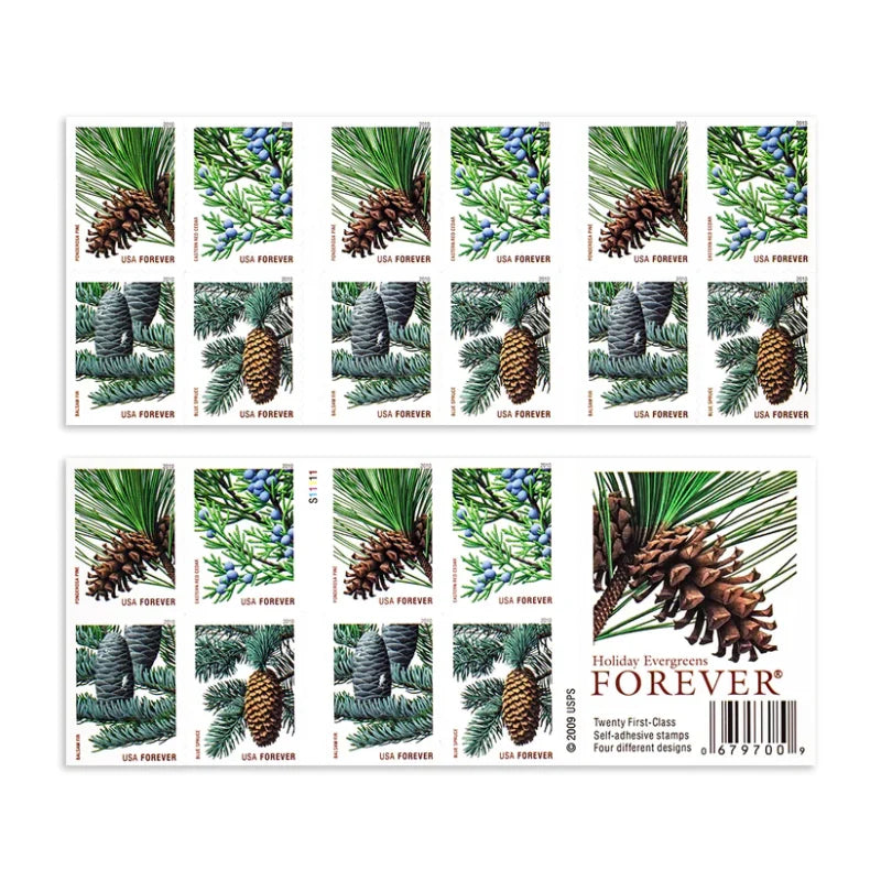 Forever Stamps 2010 Holiday Evergreens – Seasonal Celebration, First-Class Postage