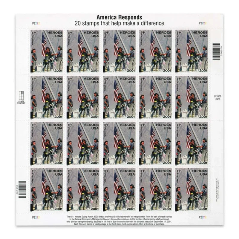 First-Class Stamps 2002 Heroes – Honor & Service, Postage