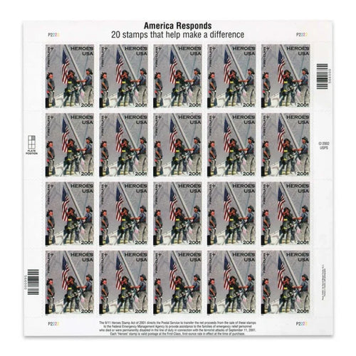 First-Class Stamps 2002 Heroes – Honor & Service, Postage
