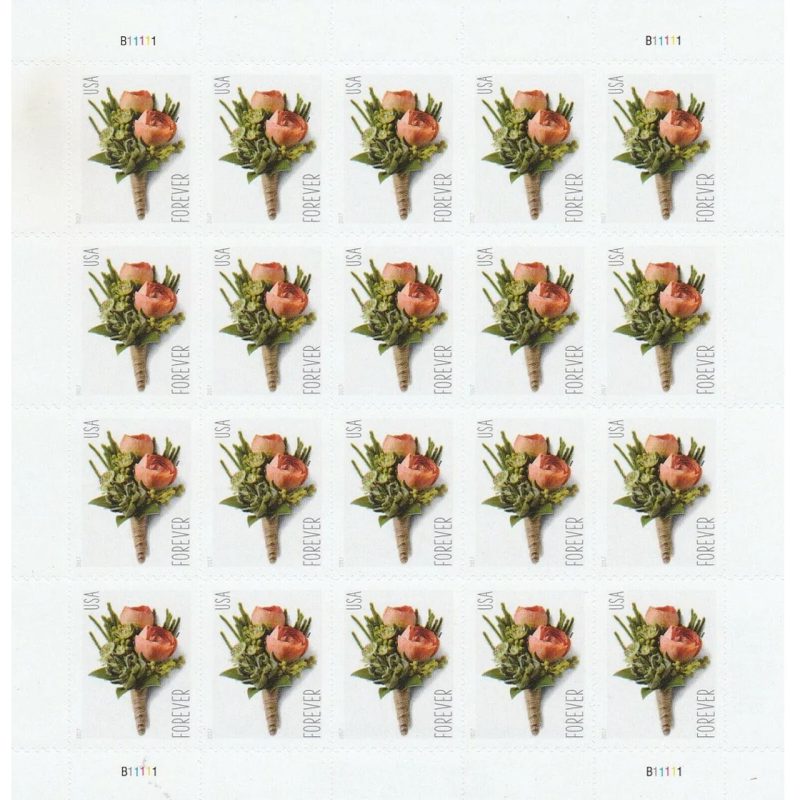 Forever Stamps 2017 Boutonniere – Wedding Invitation, First-Class Postage