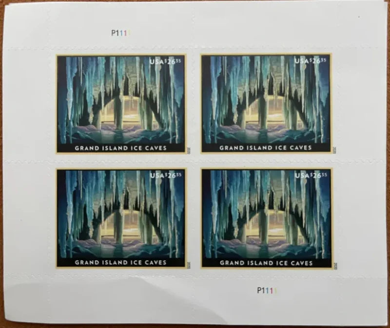 NOT Forever Stamp-Priority Mail Express Stamps 2020 Grand Island Ice Caves – Nature Series, $26.35 Postage