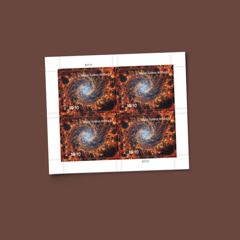 NOT Forever Stamp-$10.10 Stamps 2025 Spiral Galaxy NGC 628 – Astronomy Collection, Priority Mail Express Rate