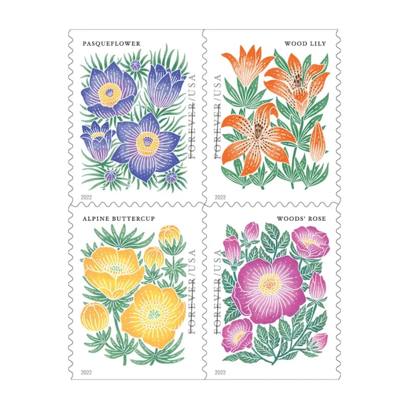 Forever Stamps 2022 Mountain Flora – Nature & Wildlife Series, First-Class Postage