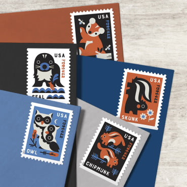 Forever Stamps 2025 Baby Wild Animals – Nature Series, First-Class Postage
