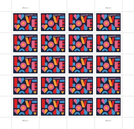Forever Stamps 2021 Love – Love & Celebration, First-Class Postage