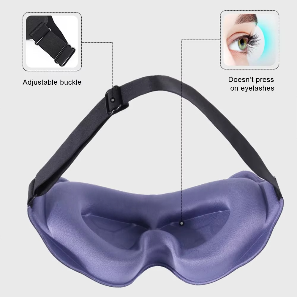 3D Contoured Sleep Mask for Total Light Blocking and Deep Rest