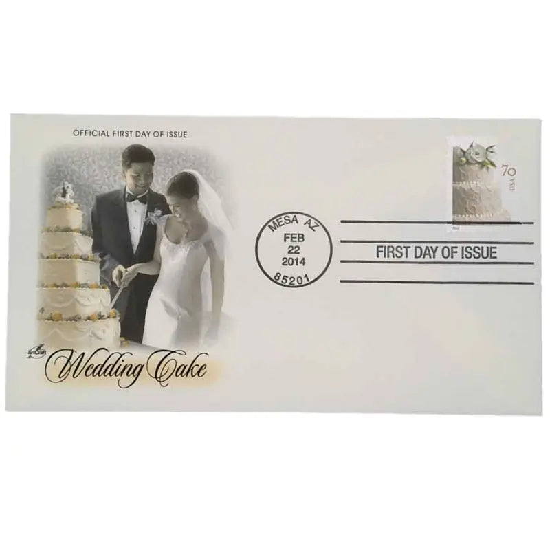 NOT Forever Stamp-First Class Stamps 2014 Wedding Cake – Wedding Invitation, 70¢ Postage