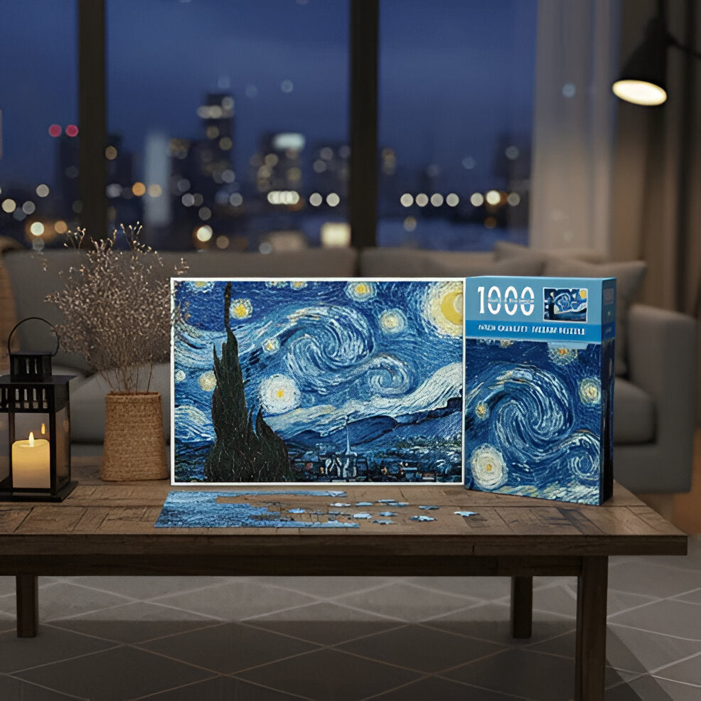 1000-Piece Compact Puzzle, Van Gogh Art Jigsaw