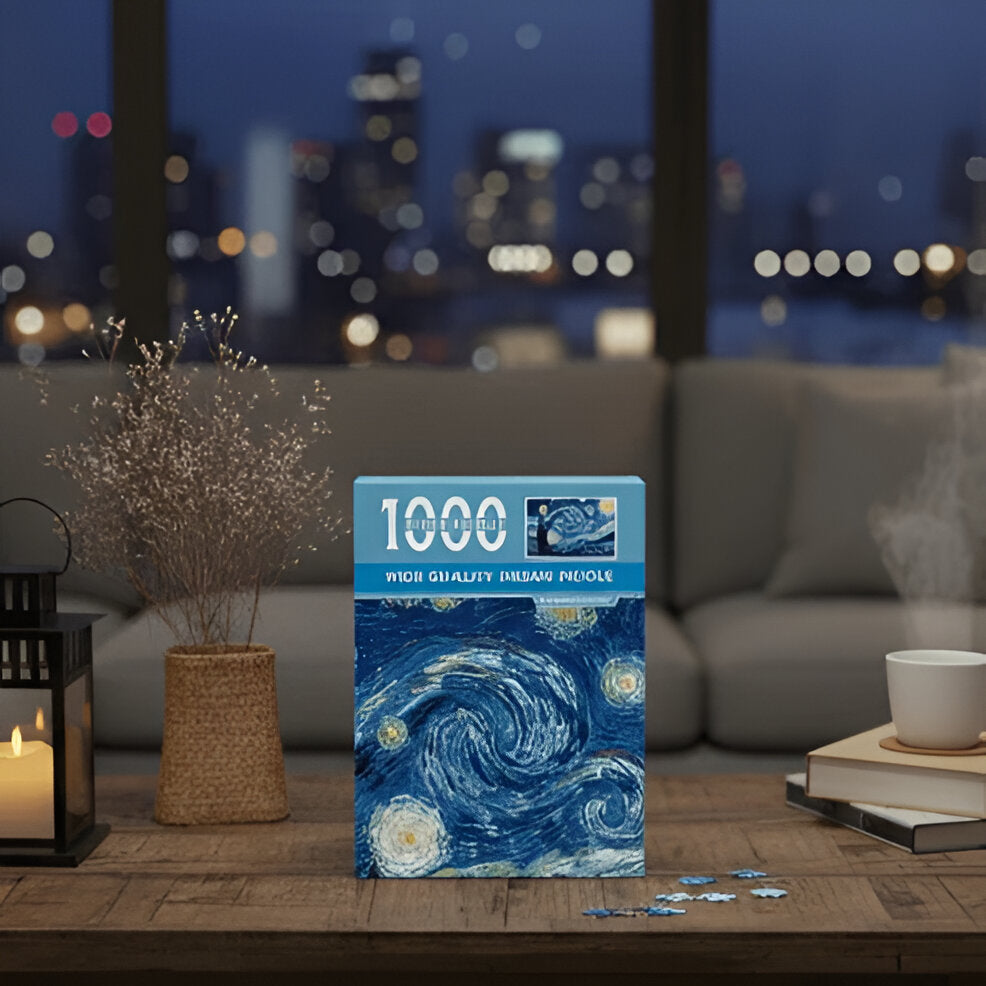1000-Piece Compact Puzzle, Van Gogh Art Jigsaw