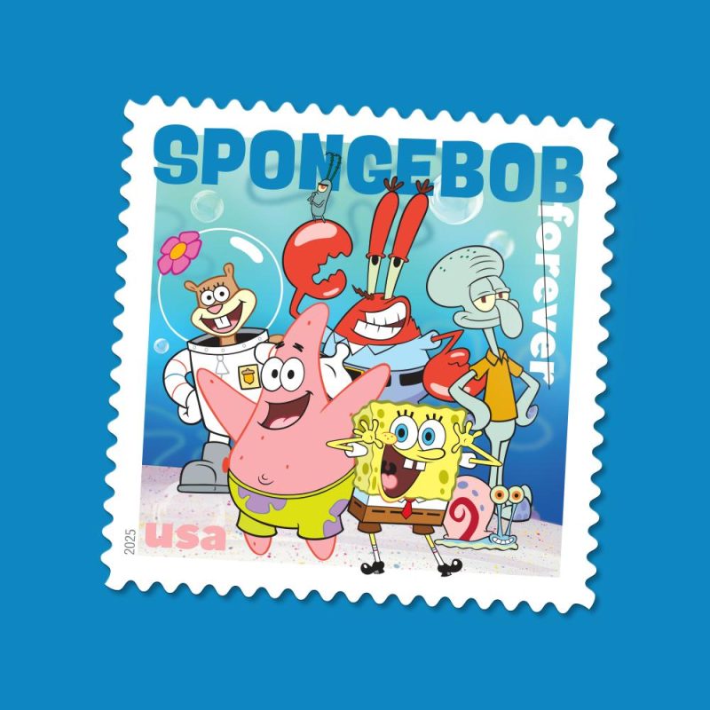 Forever Stamps 2025 SpongeBob SquarePants – Animated TV Series, First-Class Postage