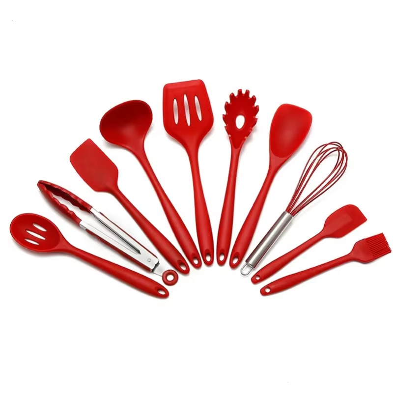 10 Piece Silicone Kitchen Utensil Set for Cooking and Baking
