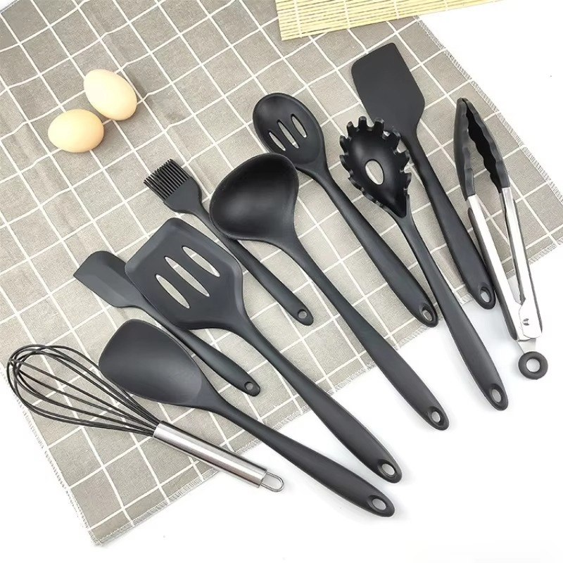 10 Piece Silicone Kitchen Utensil Set for Cooking and Baking
