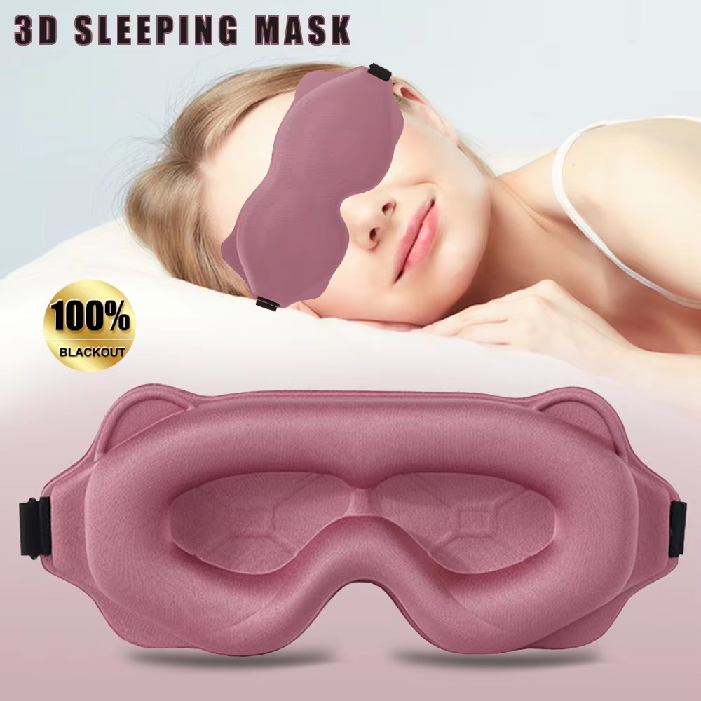 3D Contoured Sleep Mask for Total Light Blocking and Deep Rest