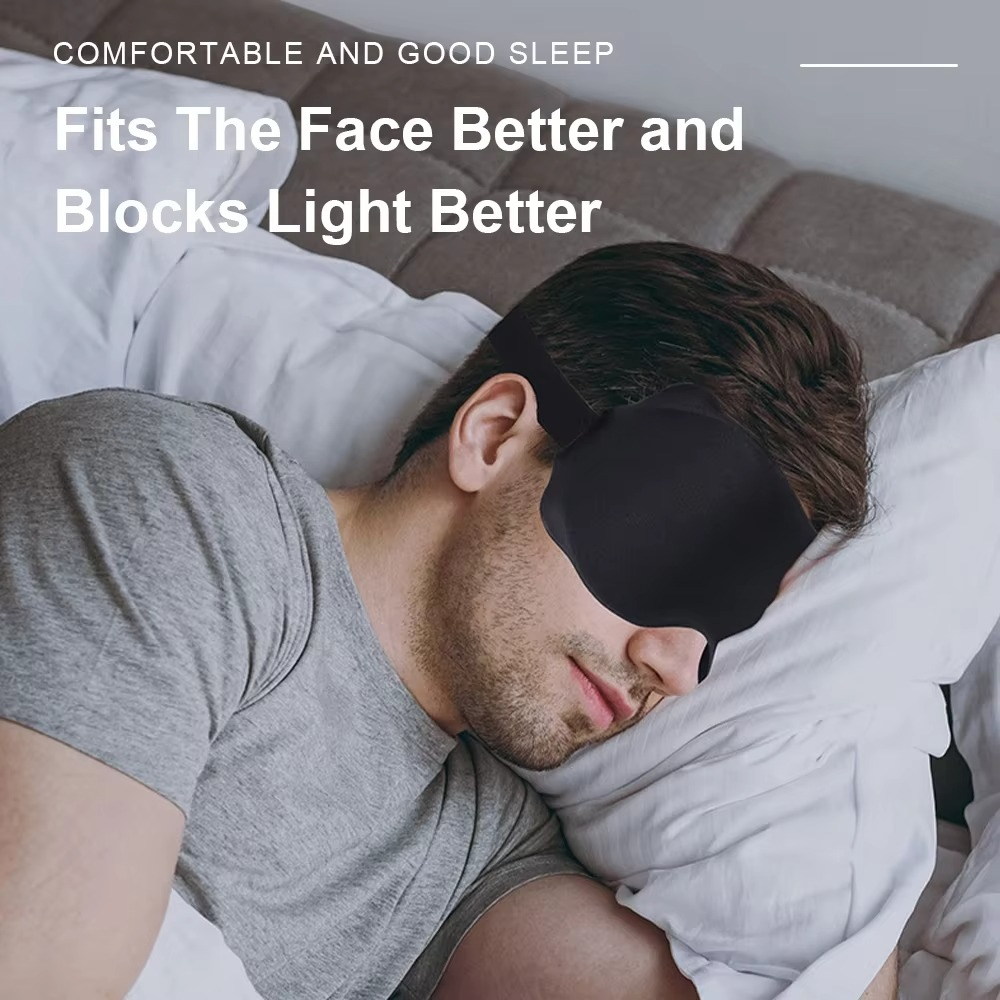 3D Contoured Sleep Mask for Total Light Blocking and Deep Rest