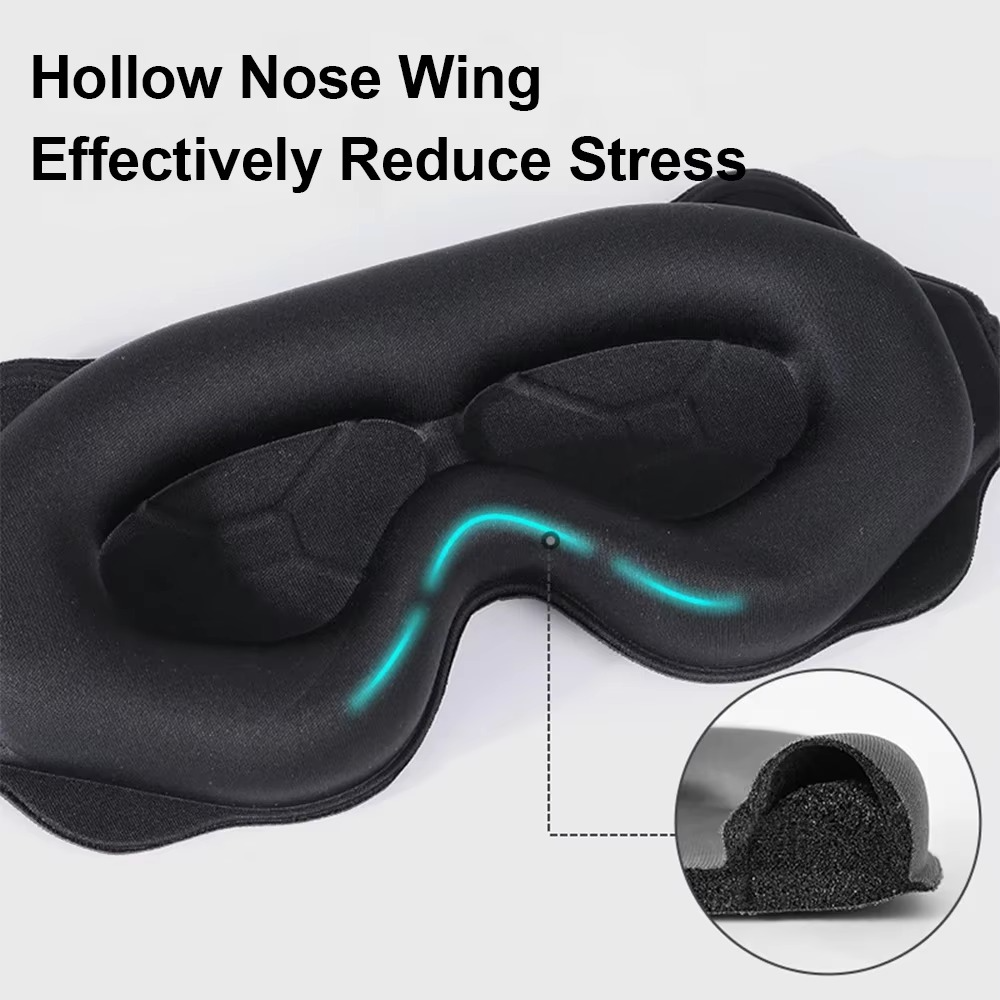 3D Contoured Sleep Mask for Total Light Blocking and Deep Rest