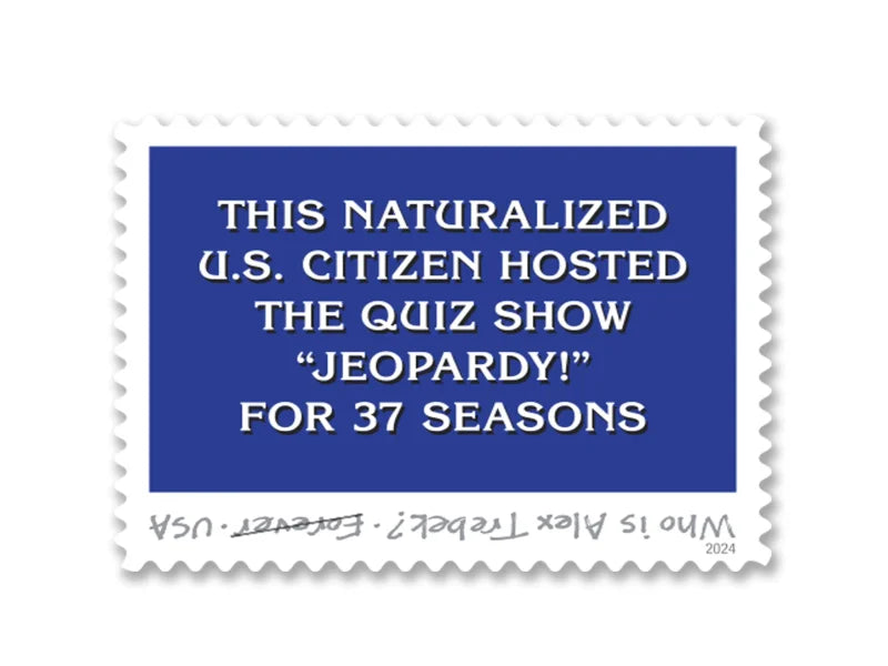 Forever Stamps 2024 Alex Trebek – Jeopardy! Host, Commemorative Issue, First-Class Postage