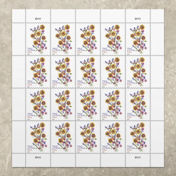 NOT Forever Stamp-Two-Ounce Stamps 2022 Sunflower Bouquet – Wedding Invitation, First-Class Rate