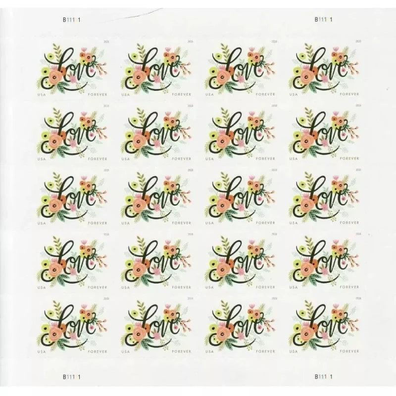 Forever Stamps 2018 Love Flourishes – Wedding Invitation, First-Class Postage
