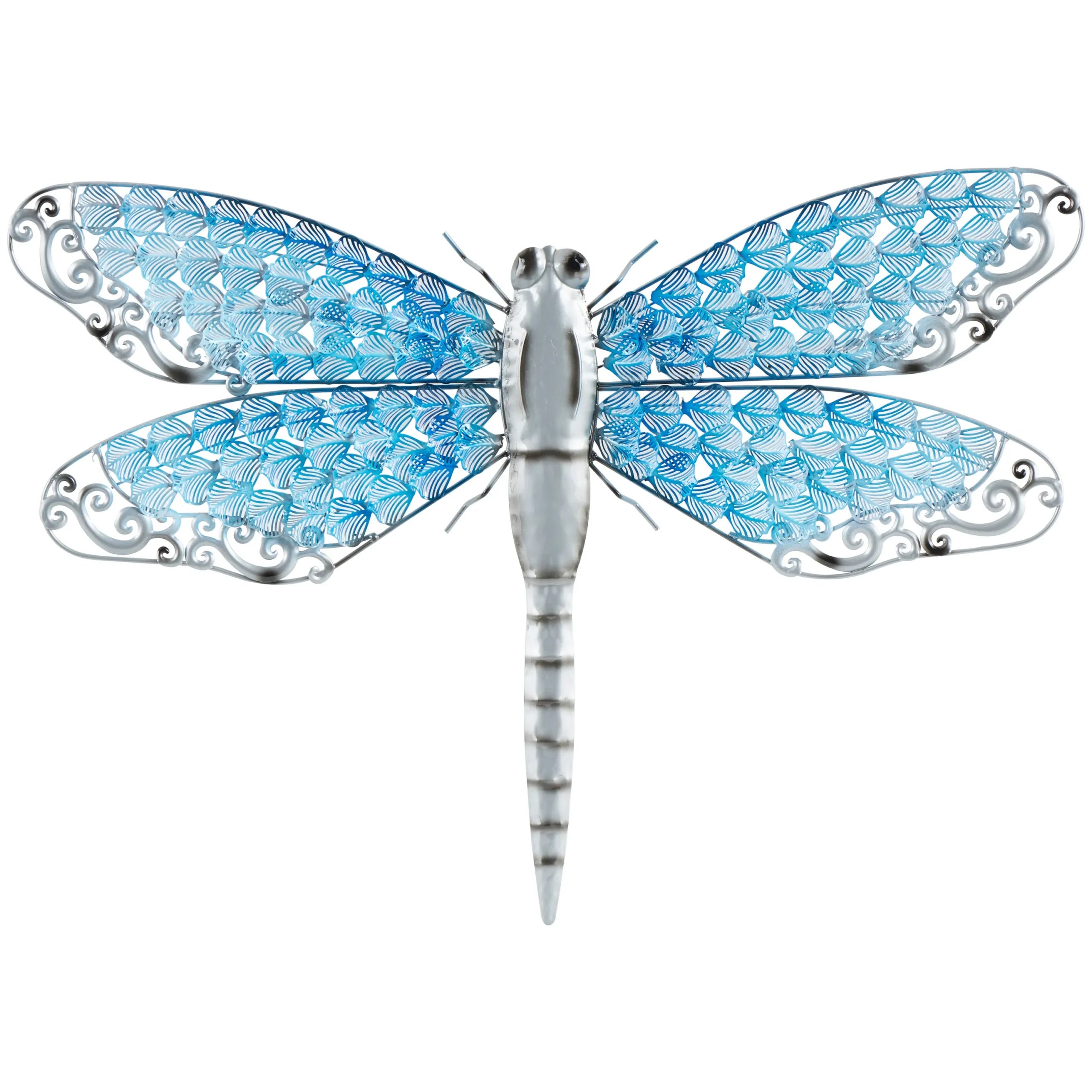Eclectic Metal Turquoise Indoor/Outdoor Dragonfly Wall Décor,