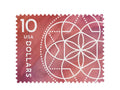 NOT Forever Stamp-$10 Stamps 2023 Floral Geometry – Art Collection, High Value Postage
