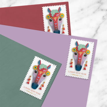 Forever Stamps 2026 Lunar New Year – Year of the Horse, Holiday Celebration, First-Class Postage