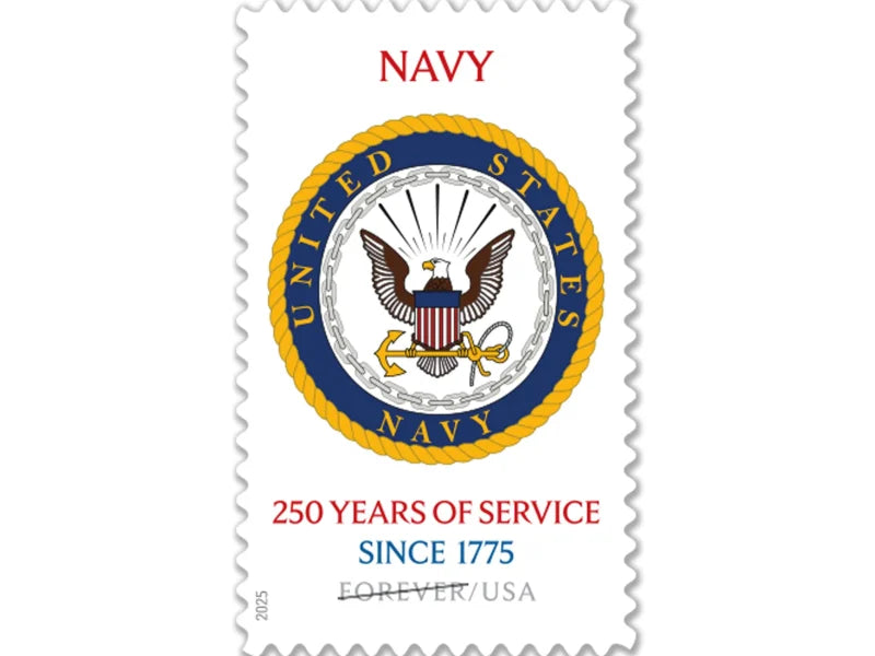 Forever Stamps 2025 Navy – 250 Years of Service, Honor & Service, First-Class Postage