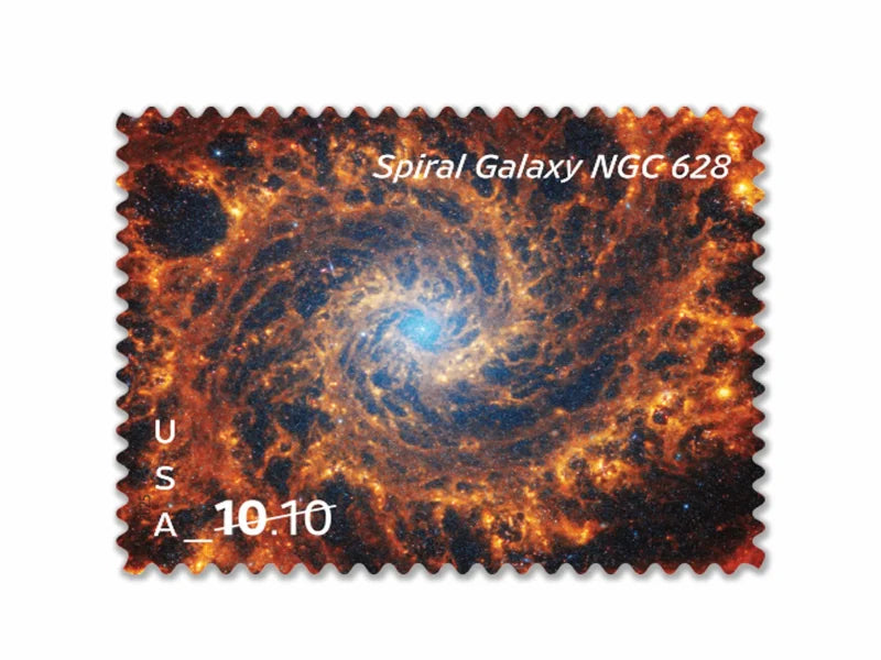 NOT Forever Stamp-$10.10 Stamps 2025 Spiral Galaxy NGC 628 – Astronomy Collection, Priority Mail Express Rate