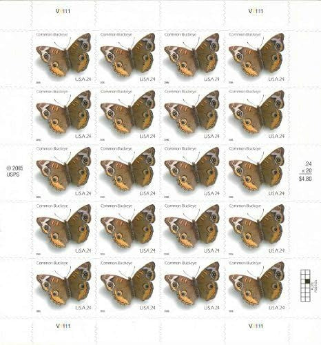 NOT Forever Stamp-First Class Stamps 2006 Common Buckeye Butterfly – Nature Series, 24¢ Postage